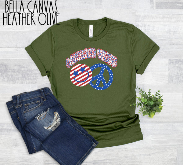 H.H.. America Vibes Smiley face. Ships 4/8