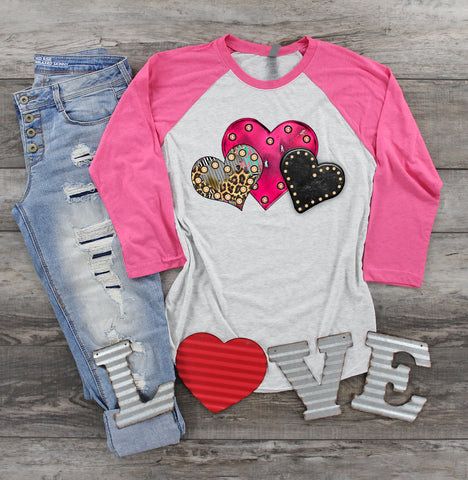 #471... H.H. 3 hearts color Ships 12/10