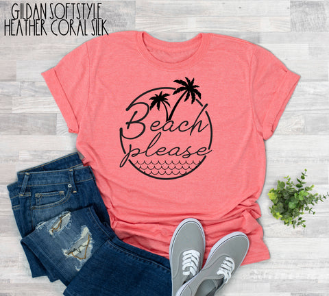 Beach Please Black Circle. Ships 5/27