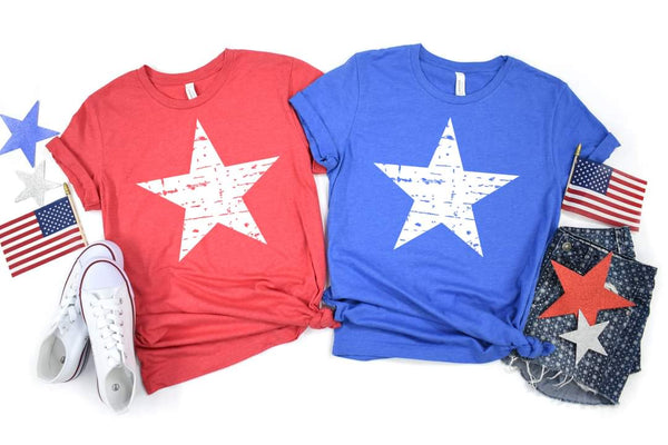 #643... Distressed White Star. Ships 4/8