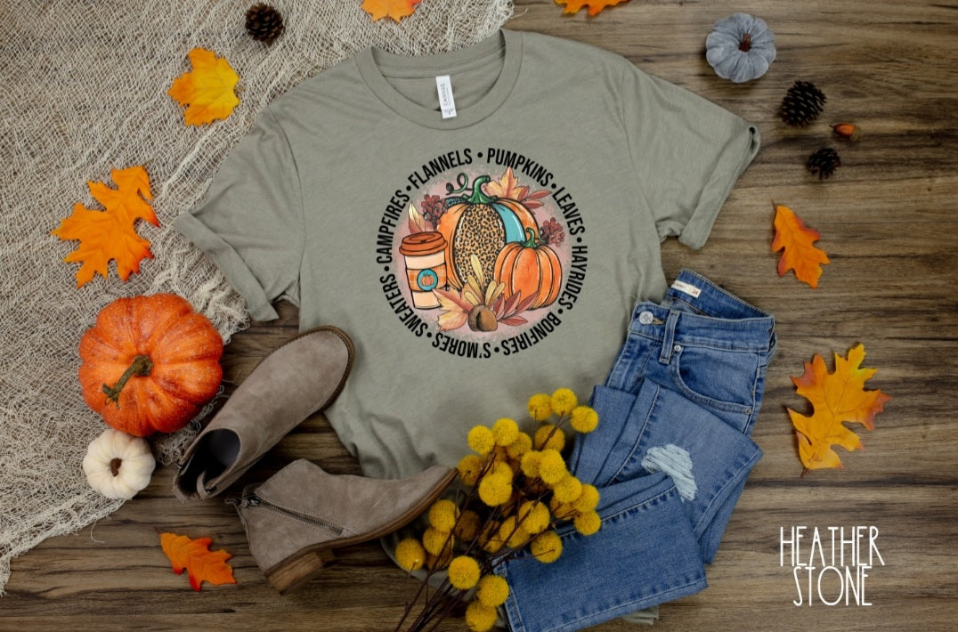 #817... Flannels Leaves Color Circle. Ships 8/27