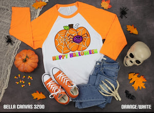 ZH.H. Happy Halloween Orange Pumpkin. Ships 8/27