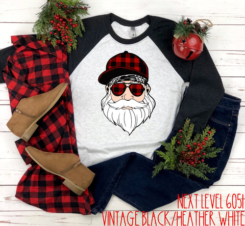 #505... H.H. Buffalo Plaid Santa. Ships 10/15