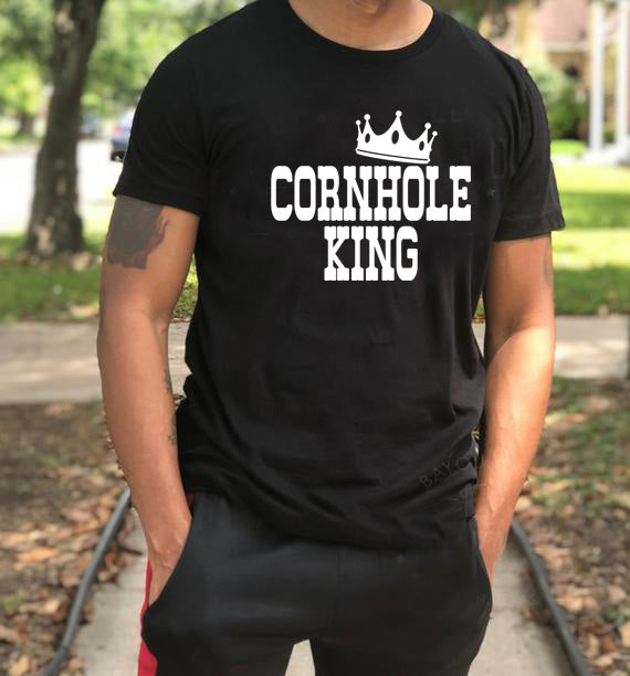 #524... H.H. Cornhole King. WHITE. Ships 5/13