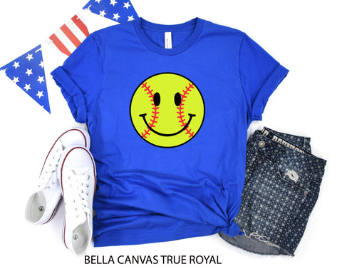 H.H. Softball Smiley Face Circle. Ships 3/25