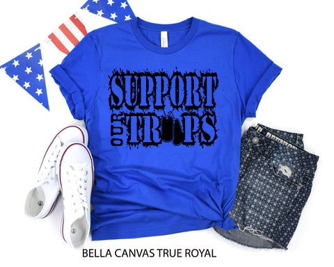 Black ink. Support our troops. Ships 9/13