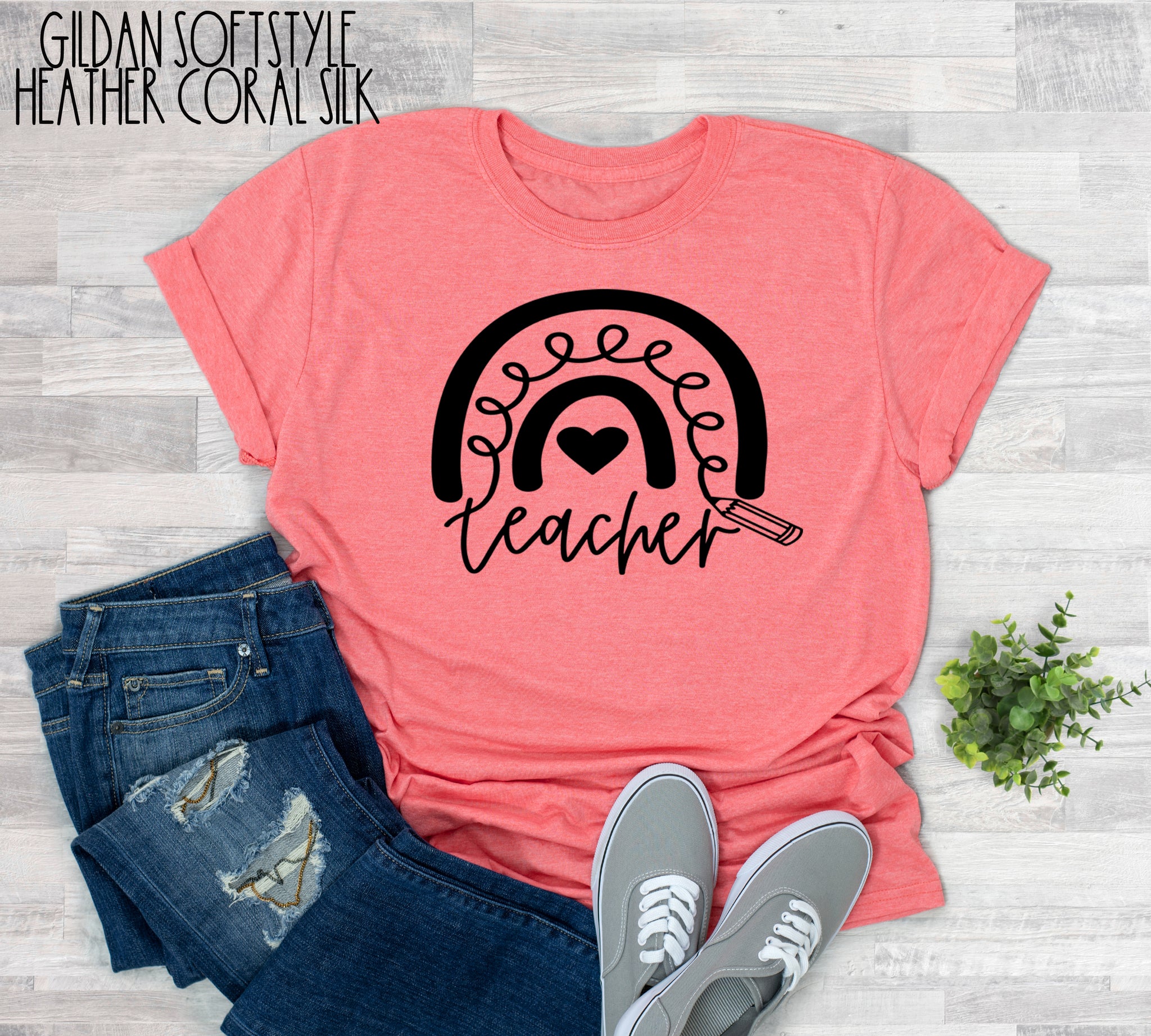 Teacher Rainbow black ink